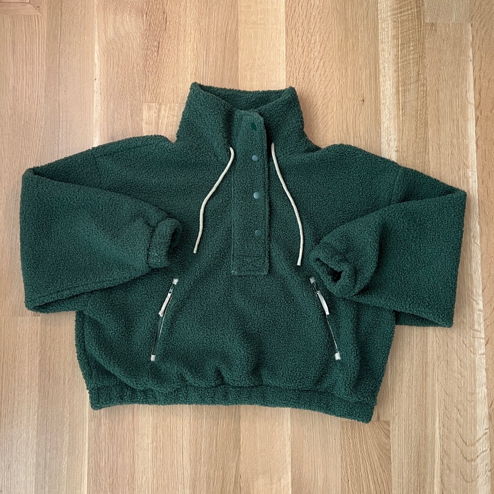 Faux Sherpa Cropped Sweater Jacket